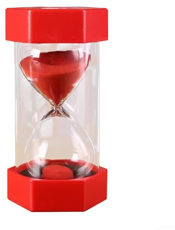 Set di clessidra con sabbia, 5 minuti, orologio colorato con sabbia e base esagonale, in plastica, per aule, casa, ufficio, scrivania, cucina, giochi, studio, spazzolatura dei denti, relax decorativo