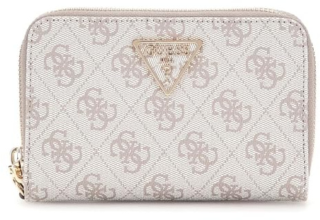 GUESS Geldbörse Laurel II SLG Medium Double Zip Wallet Dark Taupe Logo