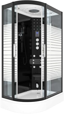 AcquaVapore Dampfdusche Sauna Dusche Duschkabine D30-73M3L-EC 120x80 cm MIT 2K Scheiben Versiegelung