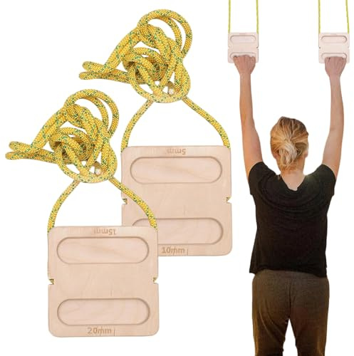 Kletter-Hangboard – Holzgriffe Trainer, Hangboard für Stärke, Klettergriff-Fingerbrett | Türhalterung Kletterbrett für Damen Herren Sportler Anfänger Profis Home Gym Wohnung