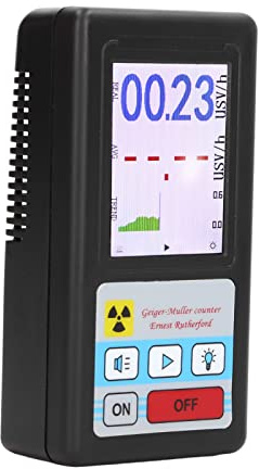 Haofy Geigerräknare Nuclear Radiation Detector Dosimeter Monitor Meter BR 6 Noggrannhetsdetektor för Strålskyddsdetektering, Lämplig för Heminredningsmiljödetektering