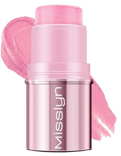 Misslyn Multi-Stick 3 in 1 per Viso, Occhi e Labbra - Blush, Rossetto e Ombretto in Stick con Burro di Karité, Texture Cremosa e Leggera - 10 My Glamourous Girl