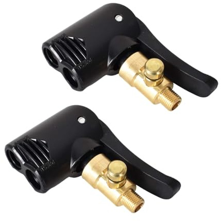 2 Stück Autoventil Hebelstecker Messing Autoventil Hebelstecker Adapter Auto Luftpumpen Gewindedüse Adapter Venti für Deflation Inflation Geeignet für Auto, Motorrad, Fahrrad Reifen