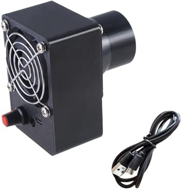 DC12V BBQ Fan 1600RPM Blower with Selectable Nozzle Diameter for Indoor and Outdoor Cooling Needs Portable with Nozzle