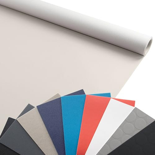 Tapis PVC EXPOTOP 2,00m x 1,00m, Blanc,Tapis Vinyle Uni, Résistance au feu B1 | Revêtement de Sol PVC au Mètre - Plusieurs Tailles et Couleurs