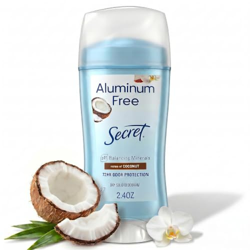 Secret Aluminum Free Deodorant for Women, Coconut, 2.4 oz