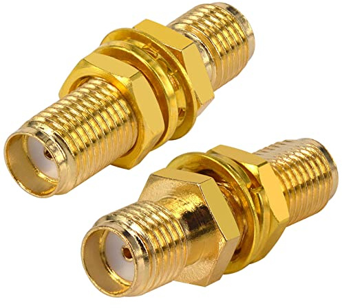 Boobrie SMA Buchse zu Buchse Koax Adapter 2 Stück SMA Anschluss 4G WiFi Antenne Adapter für WiFi 3G 4G 5G Antenne Koaxialkabel für WLAN-Geräte