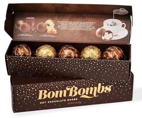 Thoughtfully BomBombs Kakao-Bomben - 5 leckere Schokoladenkugeln mit Marshmallow-Füllung für heiße Schokolade/Kakao