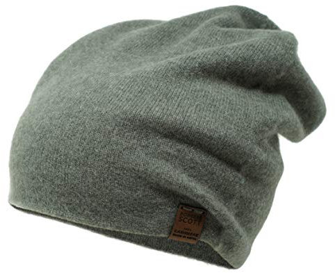 Bonnet Aspen Double Épaisseur - 100% Cachemire - Fabriqué au Népal - Olive