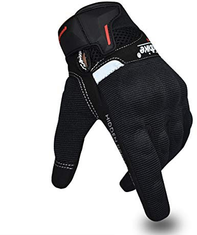 Gants de moto d'été pour homme et femme, compatibles avec écran tactile, Mixte, UMAD04, Noir , XL