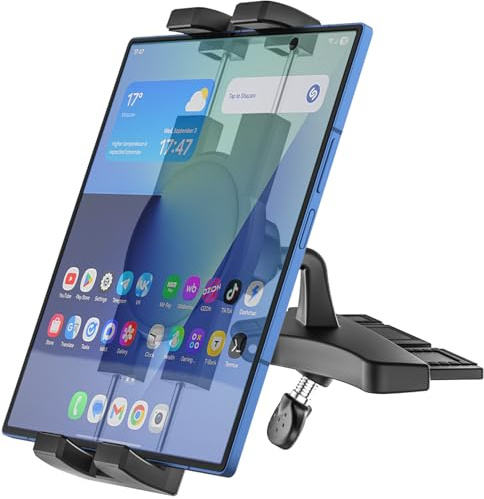 Phichy CD Schlitz Tablet Halterung Auto für 4,7-13 Zoll iPad, 360° Drehbare Verstellbare KFZ CD Schacht Tablethalterungen Auto für iPad Pro/Air/Mini, Smartphone, Galaxy Tab, Fire HD, iPhone
