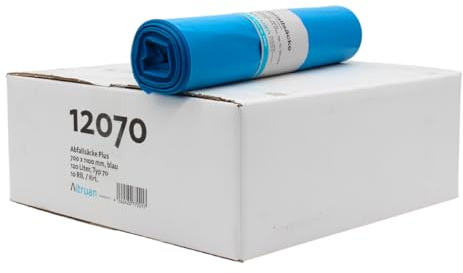 Altruan Müllsäcke 120 Liter Typ 70 – Blau, reißfest, 25 Stück