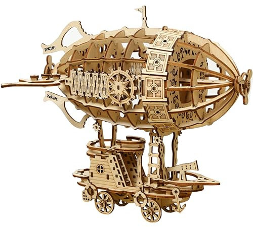 SUQ Mechanisch Modellbausatz Holz 3D Puzzle,Holzpuzzle,Erwachsene Holzpuzzle Modellbausätze Bauen,Schreibtischdekoration,für Weihnachten, Geburtstag,Erwachsene und Modellbau（Flugzeug.）