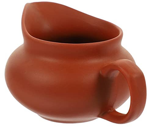 BESTonZON Jarra De Leche De Cerámica Jarra De Salsa Jarra De Leche Jarra De Arte Latte Mini Crema para Cafe Jarra De Crema Mini Crema De Cerámica Vertedor Jarra Pequeña Olla De Leche Antiguo