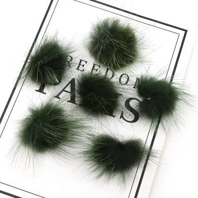 5/10 Stück 2,5 cm 3 cm 4 cm DIY Pompon Nerzfell Kugeln Pompons für Ring Schlüsselanhänger Schuhe Hüte Flauschiger Pom Pom DIY Bastelzubehör