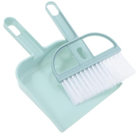 KOMBIUDA 2pcs Mini Broom Set Pet Cage Cleaning Tools Sweep Brush for Indoor Litter Cleaning Supplies