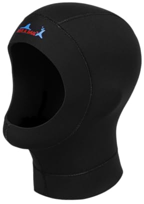 Courtieyeardceastea Voile de Plongée 3mm Bonnet de Plongée Néoprène CR Équipement de Plongée Super Élastique avec Protection Solaire Épaule Combinaison Néoprène Bonnet de Bain pour Homme Taille S
