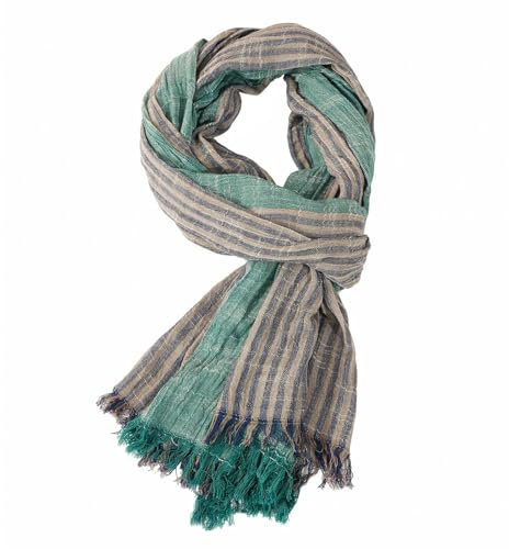 Schals Tücher Halstuch Scarf Herbst Winter Männer Schal Baumwolle Leinen Gestreiften Herren Schals Warme Halstuch Mode Männlichen Marke Schals