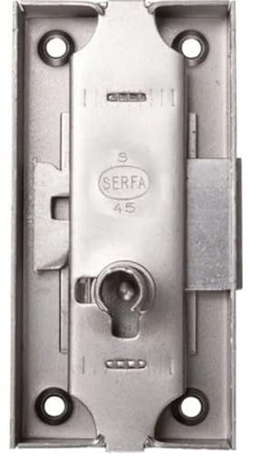 Serrure espagnolette 80x40mm axe 20mm longueur du canon 12mm gauche finition fer - DEVISMES - 12383-002-G