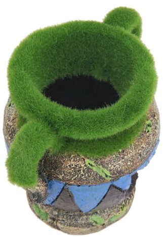 YARNOW 2pcs Aquarium Dekoration Qualle Vakuum Aquarienschmuck Schwimmbad Treibholz Fischversteck Unterschlupf Aquarien-versteck-Ornament Luft Aquarienlicht Moosdekor Boot Tank Harz Green