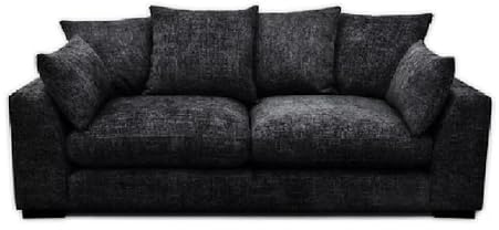 Cheswick 3 + 2 Seater Fabric Sofa Set, Black, 3 Seater