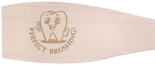 Large 'Happy Tooth-Perfect Brushing' Wooden Cooking Spatula (SA00025047)