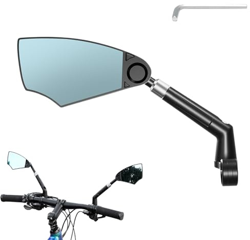 Specchietto retrovisore per bicicletta,Specchi ad angolo grandangolare per vista posteriore | Da Ciclismo Portatile In Vetro Antiurto Per Escursioni Su Strada, Navetta, Corsa, Sicurezza