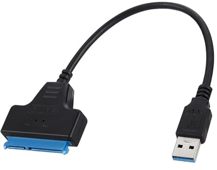 Cable adaptador USB 3.0 a SATA para HDD/SSD de 2.5 pulgadas/3.5 pulgadas, convertidor de disco duro externo SATA a USB, chip JMS578, soporte OTG, 11.9 pulgadas