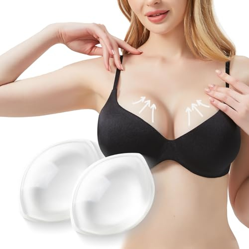 OXYSAIKO Silicone Bra Inserts Pads,Clear Gel Invisible Bra Padding