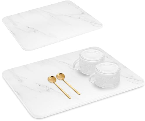 Tapis de séchage en pierre pour comptoir de cuisine, égouttoir à vaisselle à séchage rapide, terre diatomées naturelle, tapis en pierre pour vaisselle, 15, 7x11, 8 pouces, écologique, pour comptoi