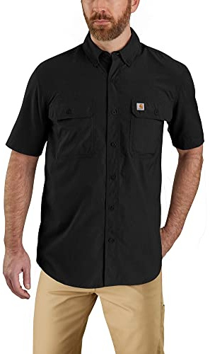 Carhartt Damen Rugged Flex® Relaxed Fit Arbeitshose aus Köper mit verstärkter Vorderseite, Schwarz, W16