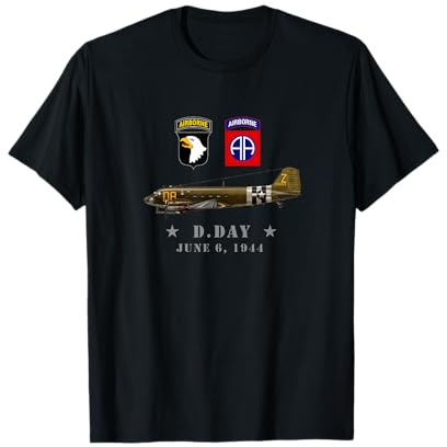 US Paracaidistas D-Day WW2 Normandy 82nd Airborne 101nd Camiseta