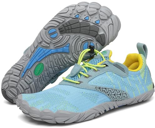 SAGUARO Herr dam barfotaskor vandringsskor traillöparskor minimalistiska utomhus vattensportskor storlek 36–48, Turkos, 40 EU