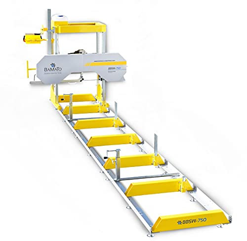 BAMATO Blockbandsäge BBSW-750 | 6,15m Rollbahn | 8,0 kW Leistung | 400V Elektromotor | Exzenterspannsystem | großes Bedienpult | präzisionsgeführte Sägebandführung |