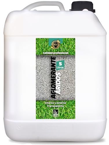 Sikd - Stabilisateur de gravier 5L. Liant pour gravier et cailloux jardin exterieur. Resine gravier pour lier le gravier, les pierres, l'écorce dans les jardins, les terrasses,... Effet mouillé