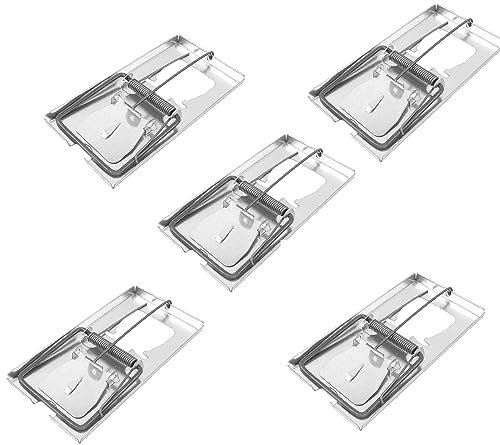 BAUSTER® 5 St. Maus-Rattenfalle Professionelle Metalfalle, wiederverwendbar, für den Innen- und Außenbereich, einfach zu bedienen, effektive Falle, bekämpft Nagetiere, Kleine Falle