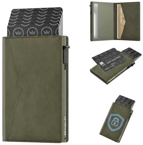 ProWallet Kartenetui Slim – 8 Karten und geldscheine - RFID Schutz - Magnetischer Verschluss - Portemonnaie - Kreditkartenetui Geldbeutel - Damen & Herren