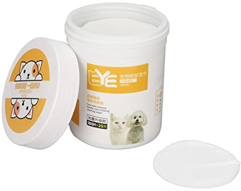 Dog Eye Wipes, Dog Tear Stain Remover Finger Wipes, 200 Counts Puppy Eye Cleaning Pads, Removes Dirt and Discharge for Dogs Cats Eyes, Unscented and Gentle