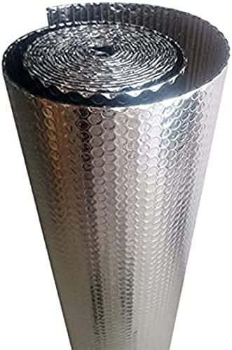 Pealihuy Bubble Foil Insulation, Heat Reflective, Vapour Barrier & Waterproof Breathable Membrane Elite, For Maximum Heat Retention And Energy Saving, For Walls, Attics,1x25m/3.2x82ft
