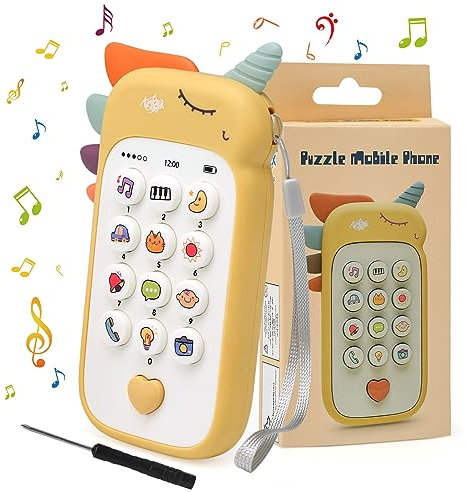 Felly Spielzeug 1 Jahr Babyhandy, Baby Telefon ab 6 9 Monate, Lernspaß Smart Phone mit Liedern Geräuschen Wörter Sätze und Blinkenden Lichtern, Kinder Spielzeug Geschenk 1 Jahr Mädchen Junge