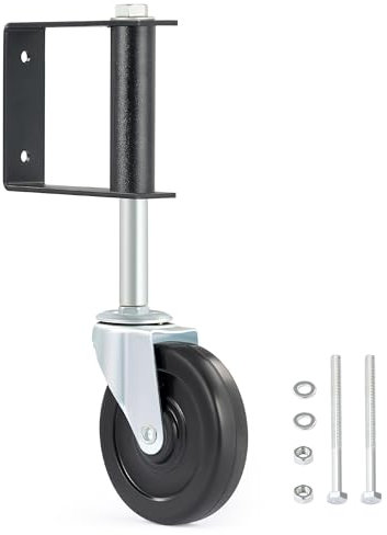 CO-Z Roue de Portail 10CM Roulette à Ressort Pivotante à 360° pour Portail Lourd en Bois en Métal Capacité de 90kg