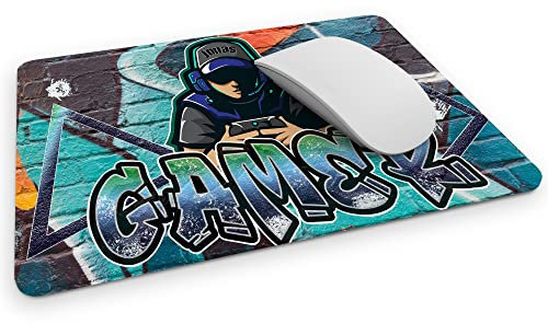 timalo® Cooles Graffiti Mousepad personalisiert mit Namen Bedrucken lassen | Mauspad Gamer selbst gestalten | Mousepad-g-21-270x190