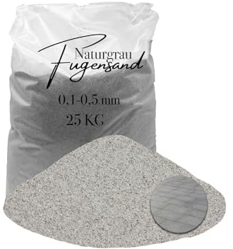 25 kg Fugensand Einkehrsand Quarzsand hellgrau 0,1-0,5 mm für enge Fugen trocken
