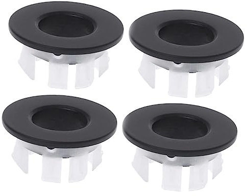 CANIGHT 4-Teilige Waschbecken-Überlaufabdeckungen Runde Kappen Überlaufringe für Waschbecken Zubehör für Küche und Bad Geeignet für Löcher von 22- Mm