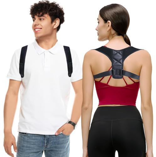 Rücken Geradehalter,Rückenstütztrainer,Haltungskorrektur für eine Ergonomische-Der Bequeme Gurt kann die Rückenhaltung Tederzeit und überall korrigieren, um Rückenschmerzen bei Frauen und Männern vorz