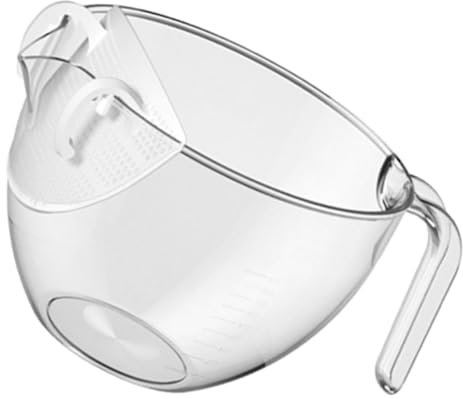 Cabilock Escurreplatos De Cocina Con Colador Para Lavar Arroz y Frutas Cuenco Drenante Transparente Para Doméstico
