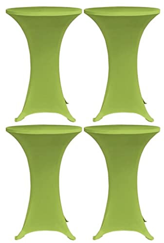 Xichuzi Stretch-Tischhussen 4 STK Stehtisch Hussen, Stehtischhussen, Husse Für Stehtisch, Stretchhusse, Bistrotisch Hussen, 60 cm Grün