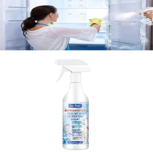 Defrosting Spray for Fridge Freezer,120ml Rapid Fridge Freezer Defrosting Spray,Powerful Refrigerator Defrost Spray,Effective Deep Freeze Spray,Frost Prevention Cooling Enhancement Improve Freshing