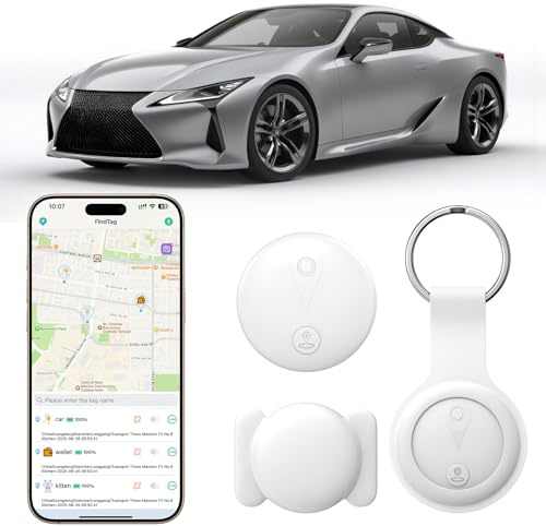 GPS Tracker for Vehicles Work with Built-in APP (Compatible with iOS and Android),Mini Car Air Tracker Tag With Magnet Global Coverage,Hidden Car Locator Device,No Monthly Fee or Subscription