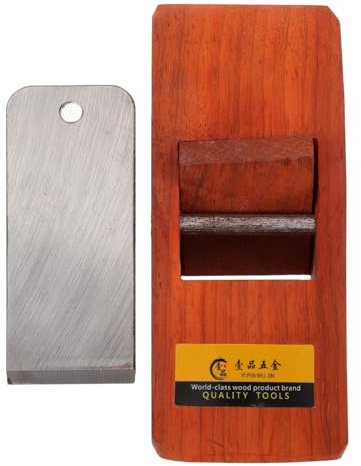 MAGICLULU Cepilladora de Carpintero Manual de Madera 108 Mm Mini Cepillo de Madera Profesional Caoba Roja para Carpintería y Bricolaje